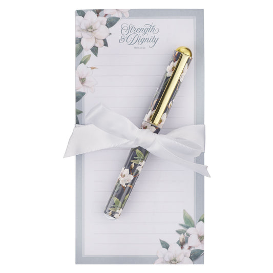 Magnetic Shopping List W/ Pen-Strength & Dignity Prov. 31:25