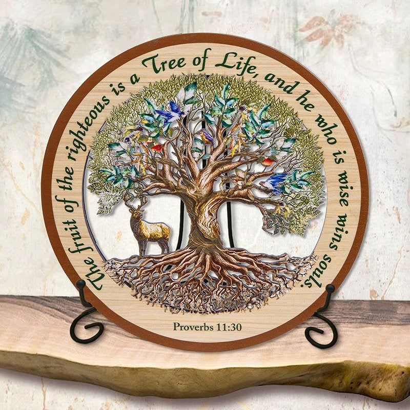 Art-Proverbs 11:30 Tree Of Life Laser Cut Wood Art (9.5x9.5) (#21217)