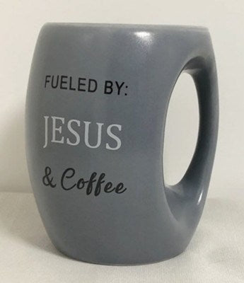 Mug-Fueled By Jesus And Coffee-13oz Stoneware-Gray (#71194)