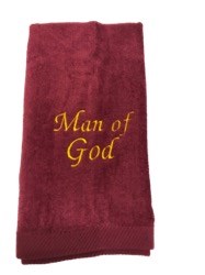 Towel Man of God Burgundy