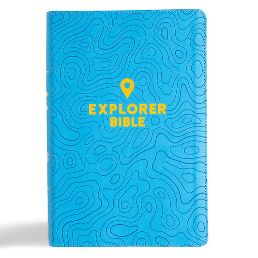 CSB Explorer Bible For Kids-Sky Blue LeatherTouch