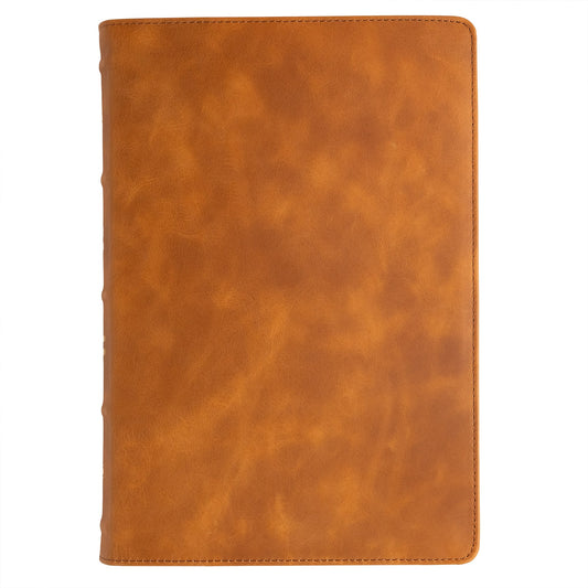 CSB Giant Print Bible (Holman Handcrafted Edition)-Marbled Chestnut Premium Calfskin