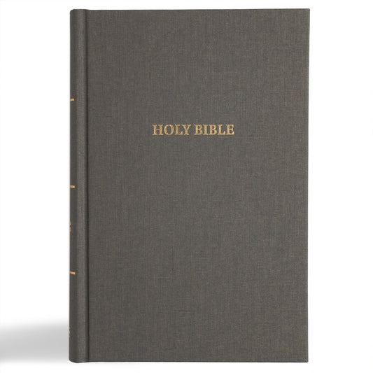 CSB Grace Bible (Dyslexia Friendly)-Charcoal Cloth Over Board