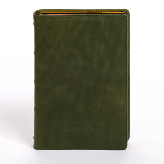 KJV Giant Print Bible (Holman Handcrafted Edition)-Marbled Olive Premium Calfskin