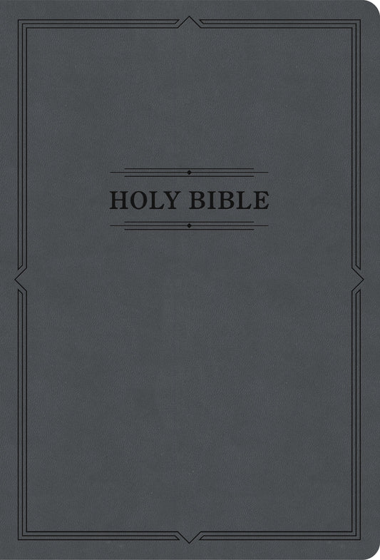 KJV Large Print Thinline Bible (Value Edition)-Charcoal LeatherTouch