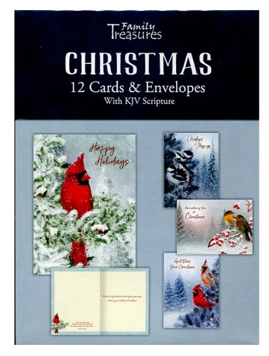 Boxed Card-Christmas-Bird Songs (Box Of 12)