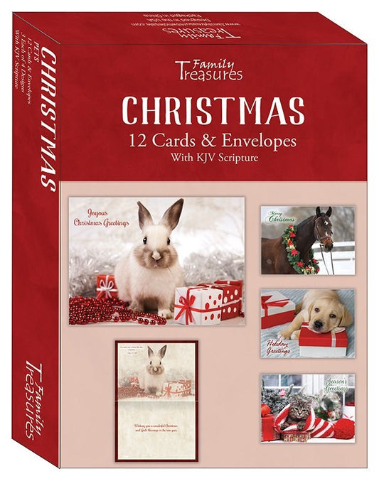Boxed Card-Christmas-Pets (Box Of 12)