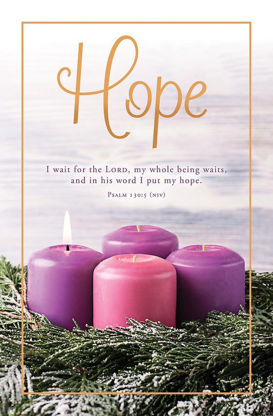 Bulletin-Advent Week 1: Hope (Psalm 130:5  NIV) (Pack Of 100)