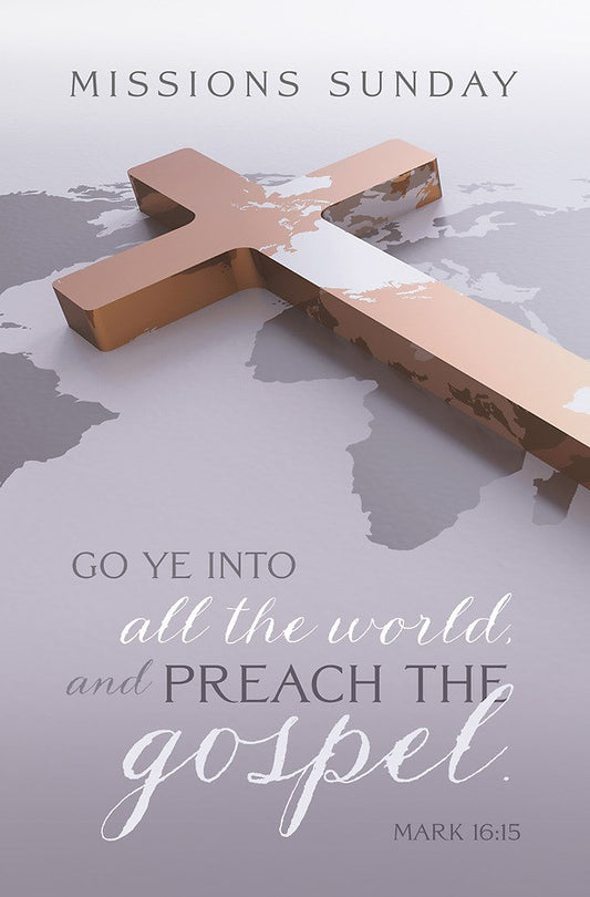 Bulletin-Mission Sunday/Go Ye Into All The World (Mark 16:15) (Pack Of 100)