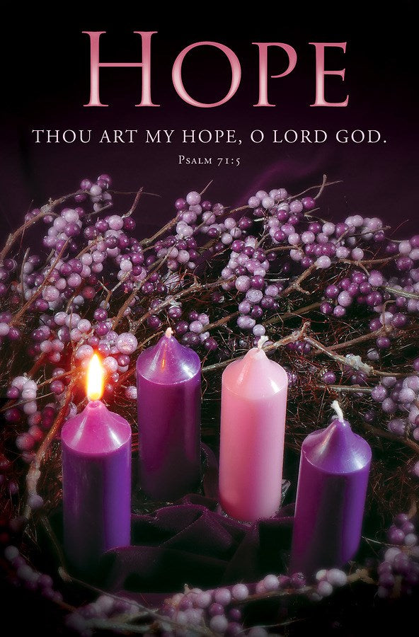 Bulletin-Advent Week 1: Hope/Thou Are My Hope (Psalm 71:5) (Pack Of 100)