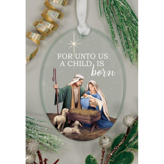 Ornament-Glass-Nativity (3" x 4")