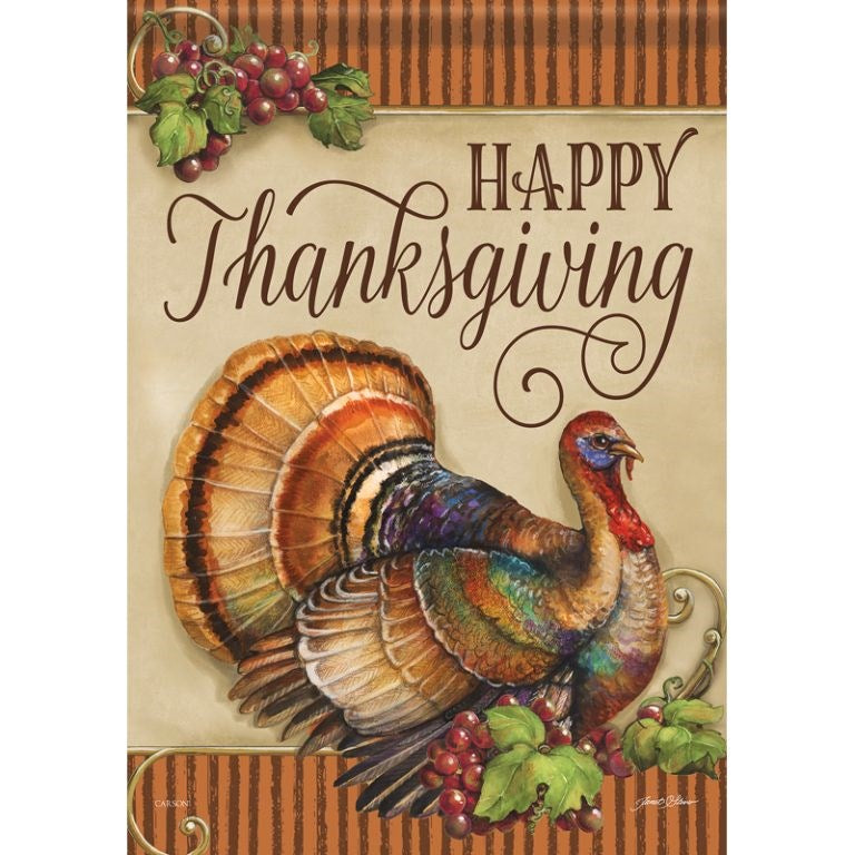 Flag-Garden-Durasoft-Turkey & Grapes (12.5" x 18")