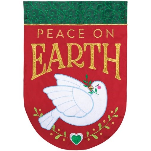 Flag-Garden-Applique-Dove (12.5" x 18")