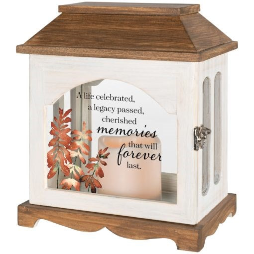 Lantern w/Flameless LED Candle & Timer-A Life Celebrated (8.75" x 10.25" x 5.5")