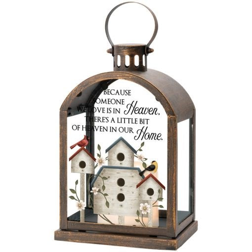 Lantern w/Flameless LED Candle & Timer-Heaven In Home (6" x 11.25 x 4.25")