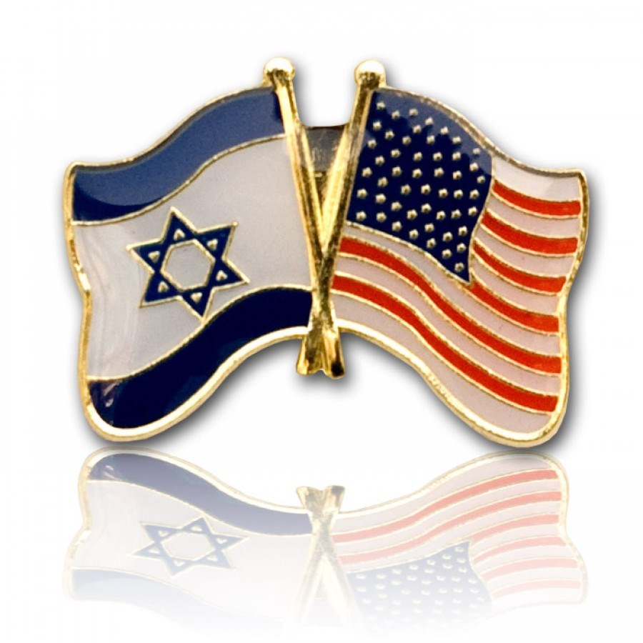 Lapel Pin - America - Israel Flag - Pack of 10