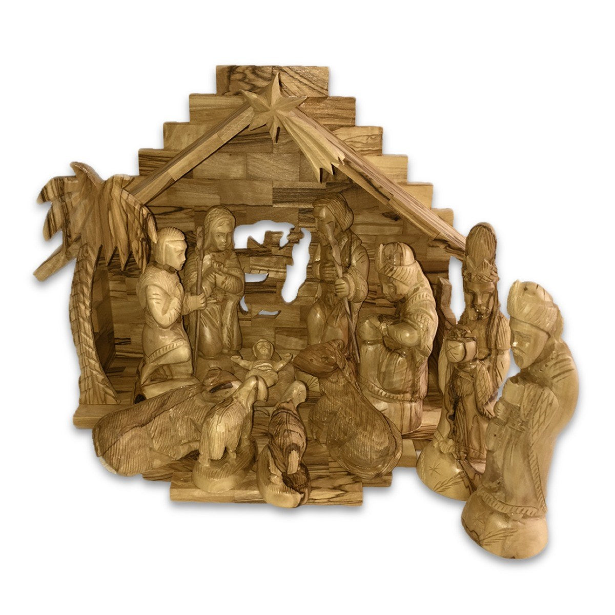 OLIVE WOOD - NATIVITY SET