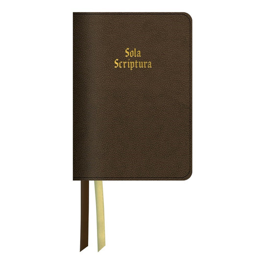 LSB Legacy Standard Portable Paragraph Reference Bible (RL)-Brown Sola Scriptura Paste-Down Cowhide Indexed