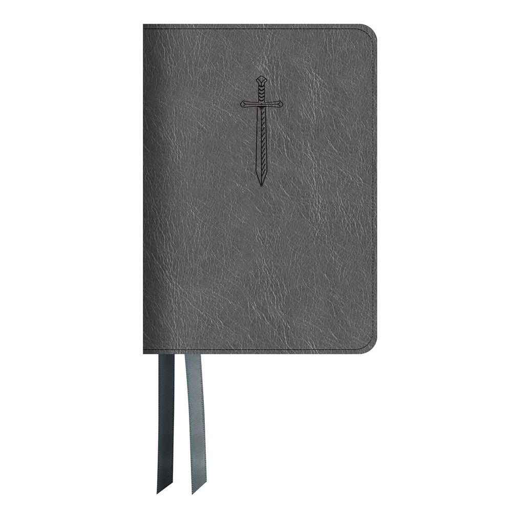 LSB Legacy Standard Portable Paragraph Reference Bible (RL)-Pewter Sword Paste-Down Faux Leather Indexed