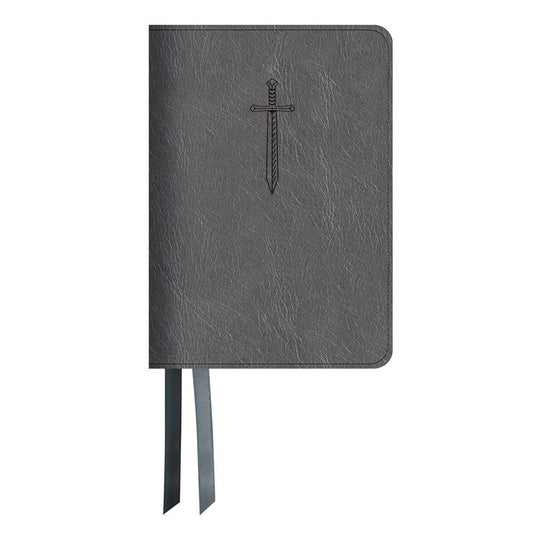 LSB Legacy Standard Portable Paragraph Reference Bible (RL)-Pewter Sword Paste-Down Faux Leather Indexed