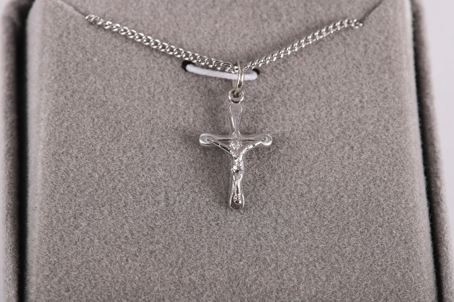 Necklace-Sterling Silver-Crucifix (16")