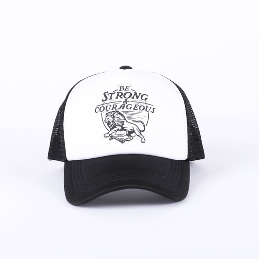 Cap-Be Strong And Courageous-Black/White