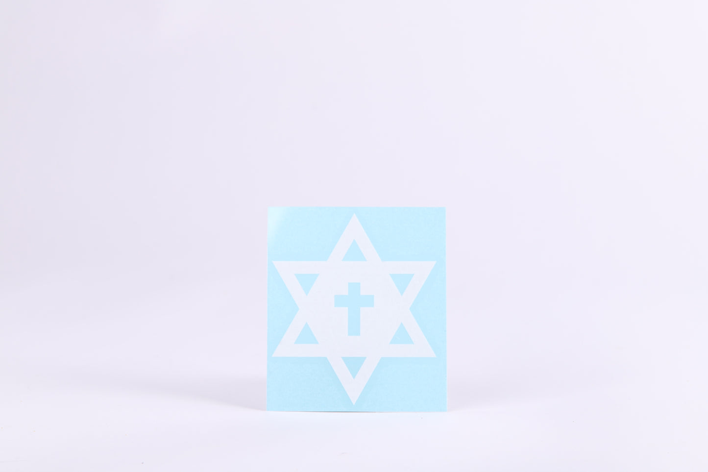 Auto Decal-Vinyl-Star Of David W/ Cross
