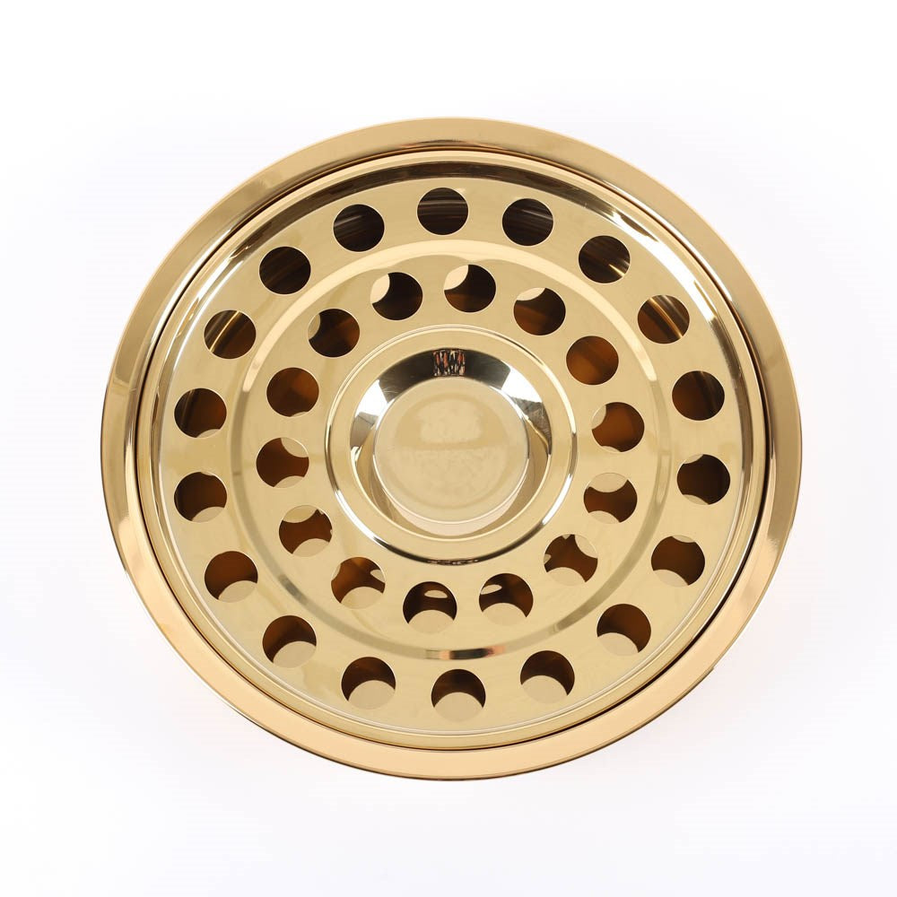 Communion-Goldtone (Deluxe)-Cup Tray & Bread Disc