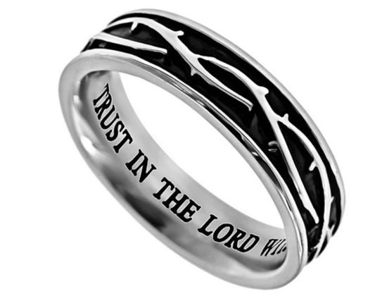 Ring-Crown Of Thorns-Trust (Size 6)-Gold