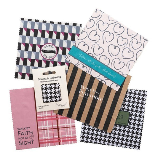 Lens Cleaners-Seeing Is Believing-Microfiber-5 Asst Designs (60 Packs of 2 )