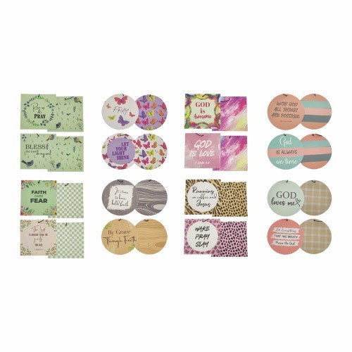 Air Freshener Inspirational Assortment w/Display (Set Of 48 Packs Of 2)