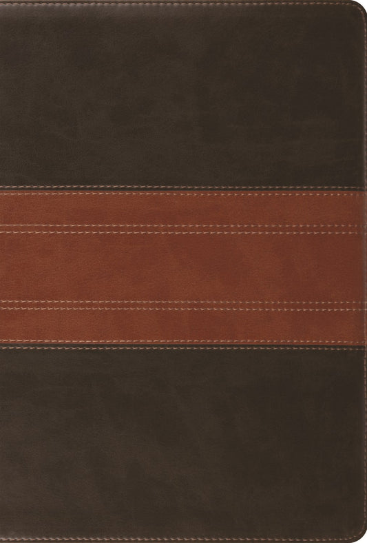 ESV Men's Study Bible-Forest/Tan  Trail Design TruTone
