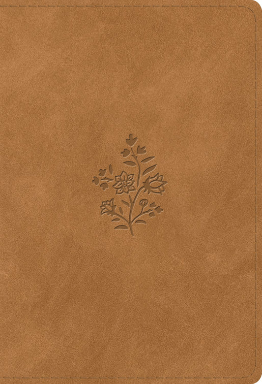 ESV Student Study Bible-Nubuck Caramel  Wildflower Design TruTone