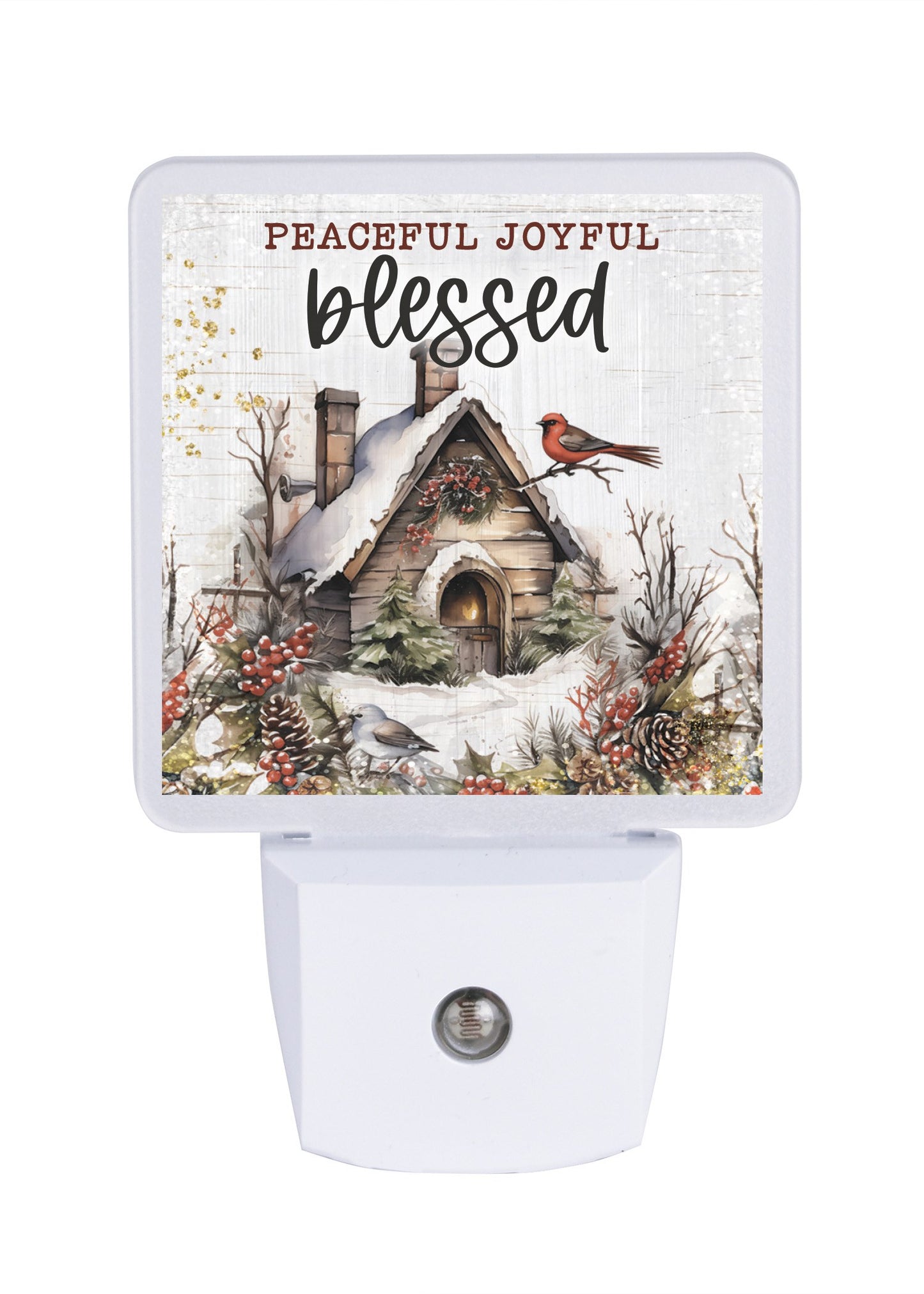 Nightlight-Let Your Light Shine Nightlight: Peaceful Joyful Blessed