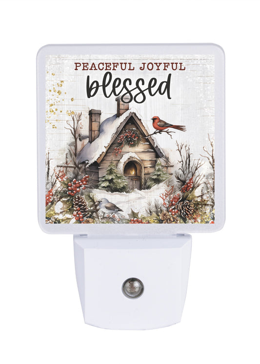 Nightlight-Let Your Light Shine Nightlight: Peaceful Joyful Blessed
