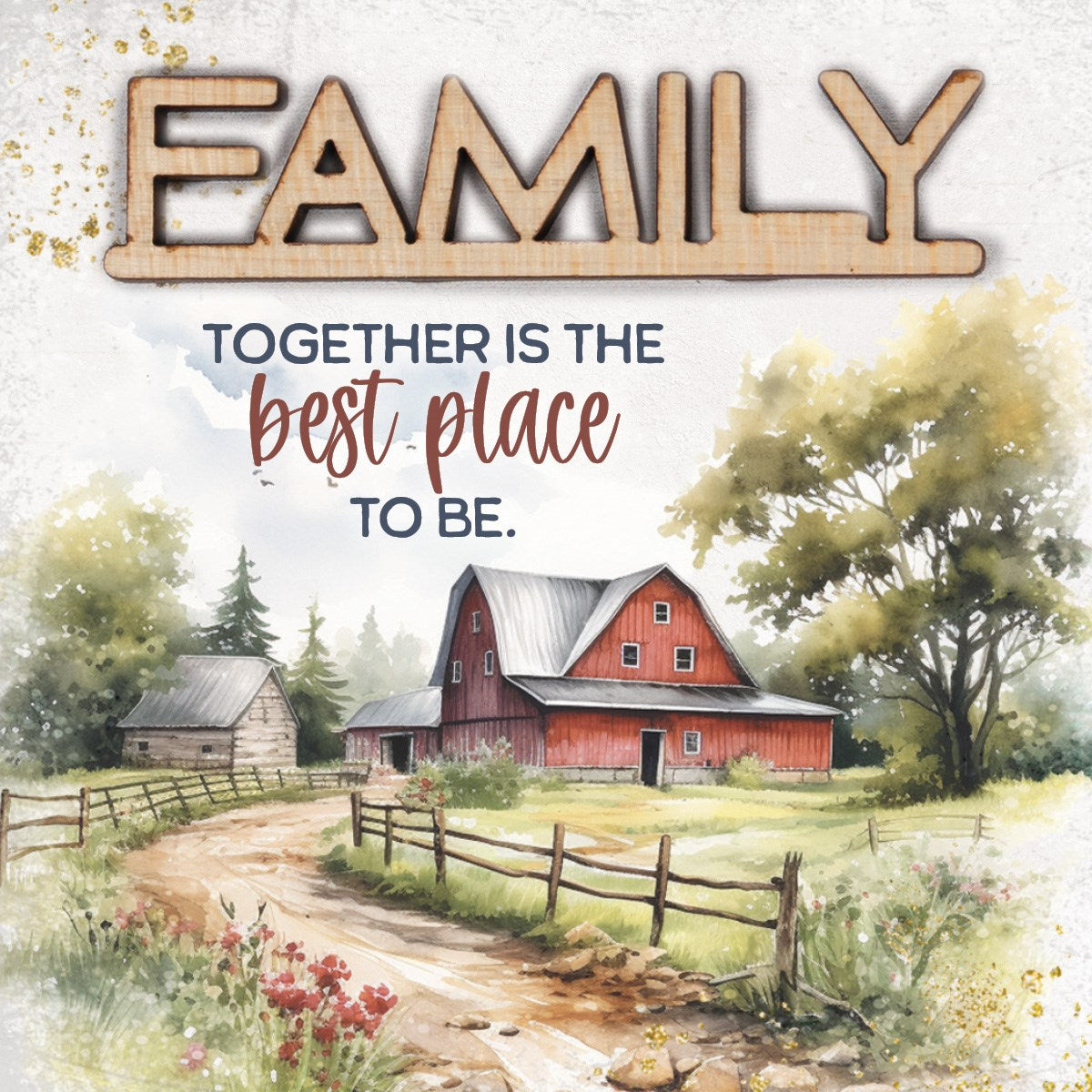 Magnet-Crafted Remindables-Family-Together Is (3.5" SQ)