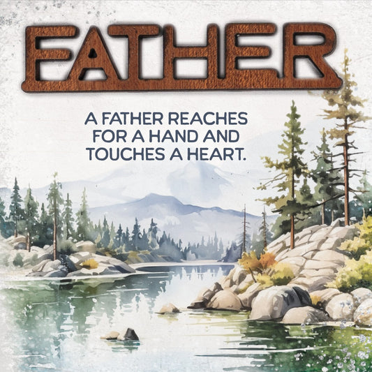 Magnet-Crafted Remindables-Father-Reaches For (3.5" SQ)
