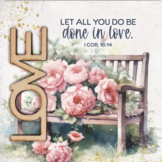 Magnet-Crafted Remindables-Love-Let All You Do (3.5" SQ)