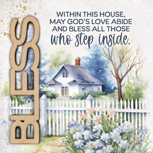 Magnet-Crafted Remindables-Bless-Within This House (3.5" SQ)