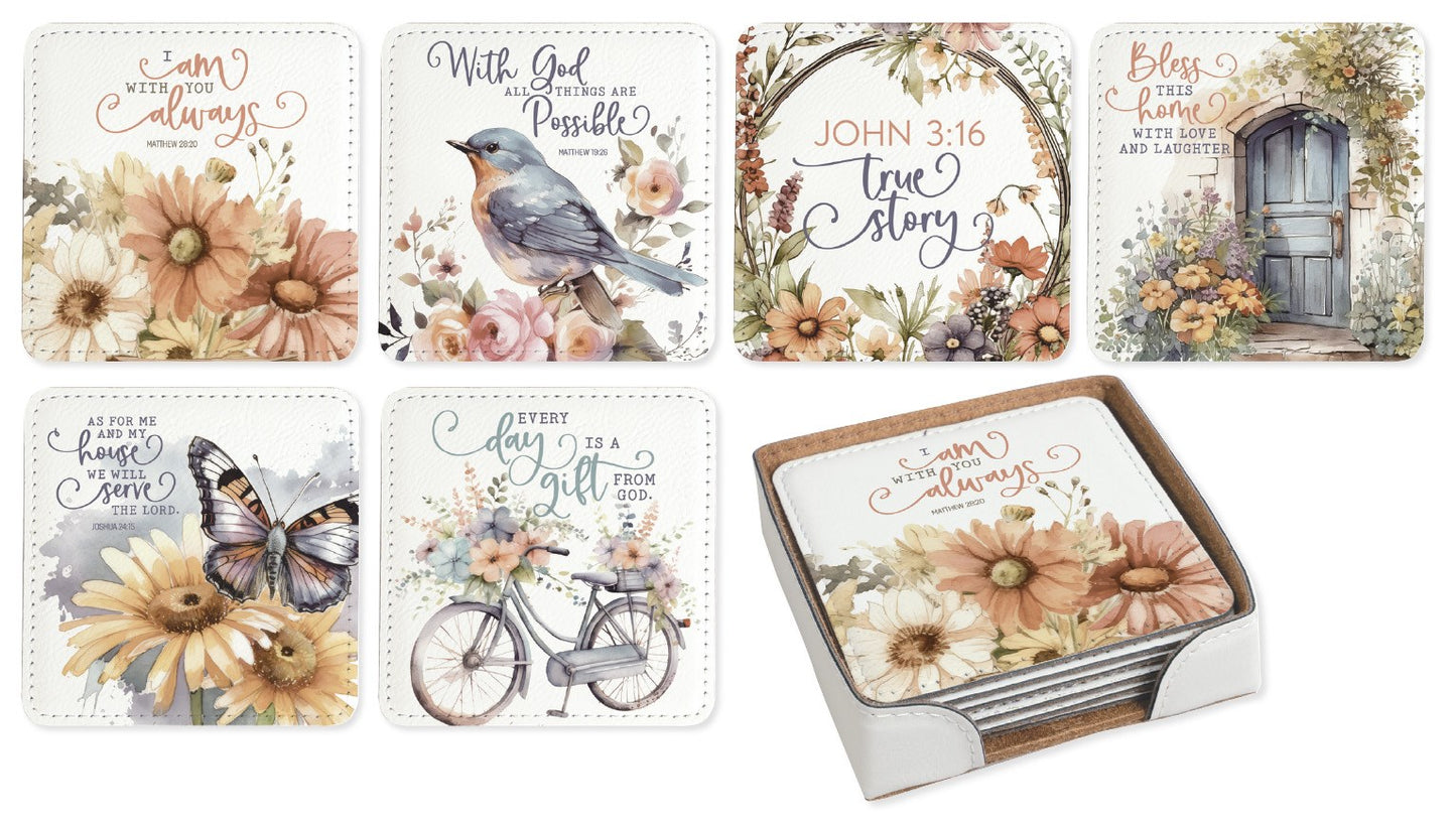 Coaster Set-Floral Assorted (Pk/6)
