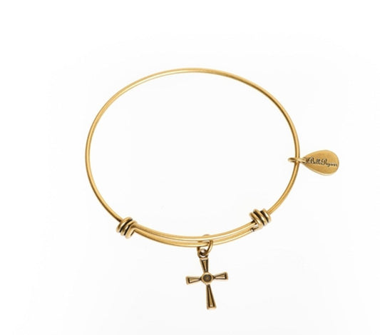 Bracelet-Gold Cross #2-Bangle