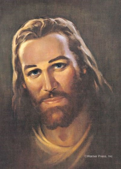 Pocket Card-Smallman Art: Portrait Of Christ (John 14:27) (Pack Of 25)
