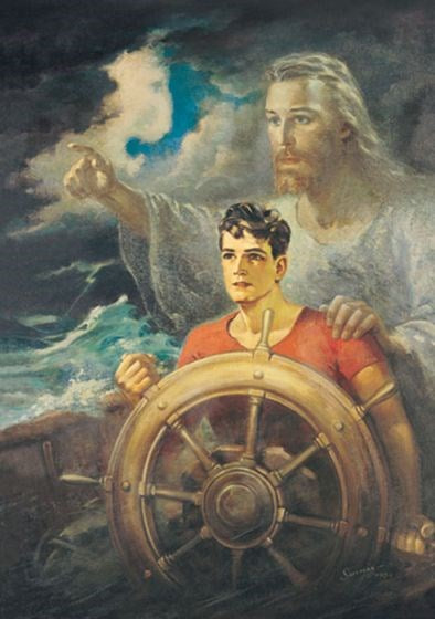 Pocket Card-Smallman Art: Christ Our Pilot (Pack Of 25)