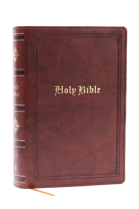 KJV Personal Size Giant Print Holy Bible (Comfort Print)-Brown Leathersoft