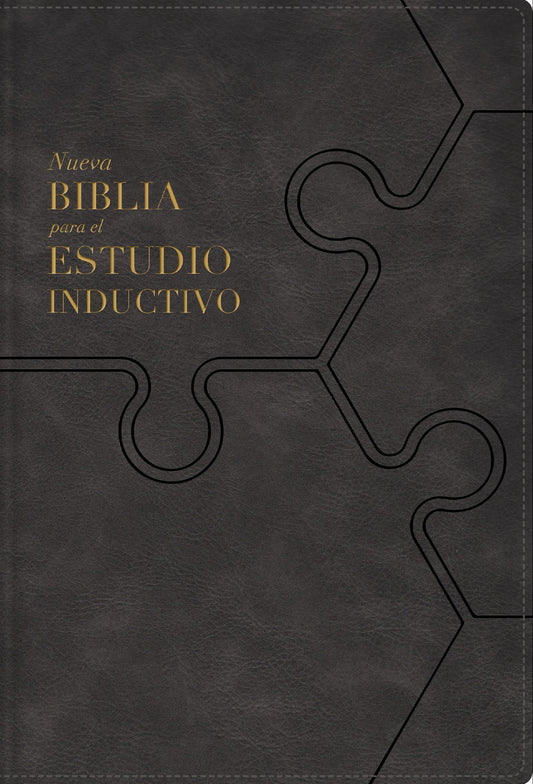 NBLA Inductive Study Bible (Comfort Print) (Biblia para el estudio inductivo  Tapa dura)-Gray Leathersoft