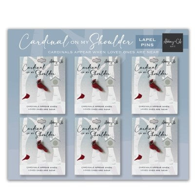 Display-Lapel Pin-Cardinal On My Shoulder (Carded) (36 Pieces)