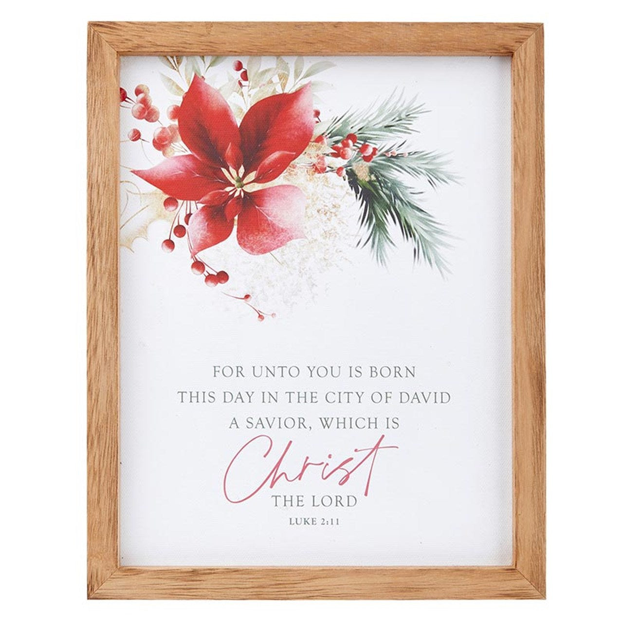 Wall Decor-For Unto You Is Born This Day... (Luke 2:11) (8" x 10")