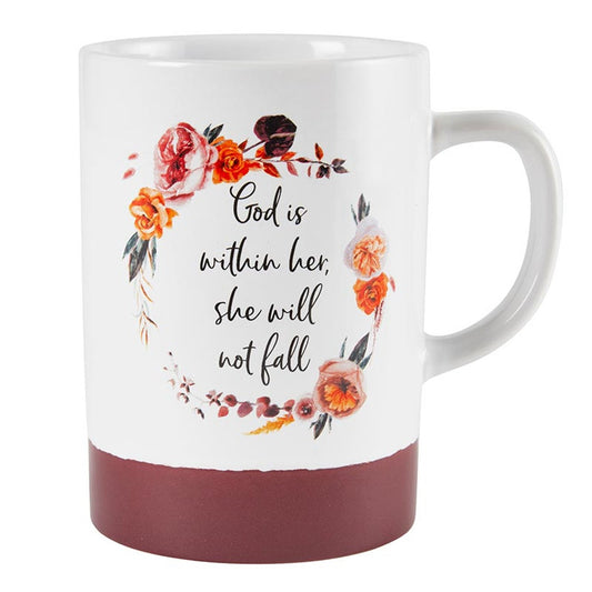 Mug-Signature-God Is Within Her  She Will Not Fall (Ps. 46:5) (17 Oz)