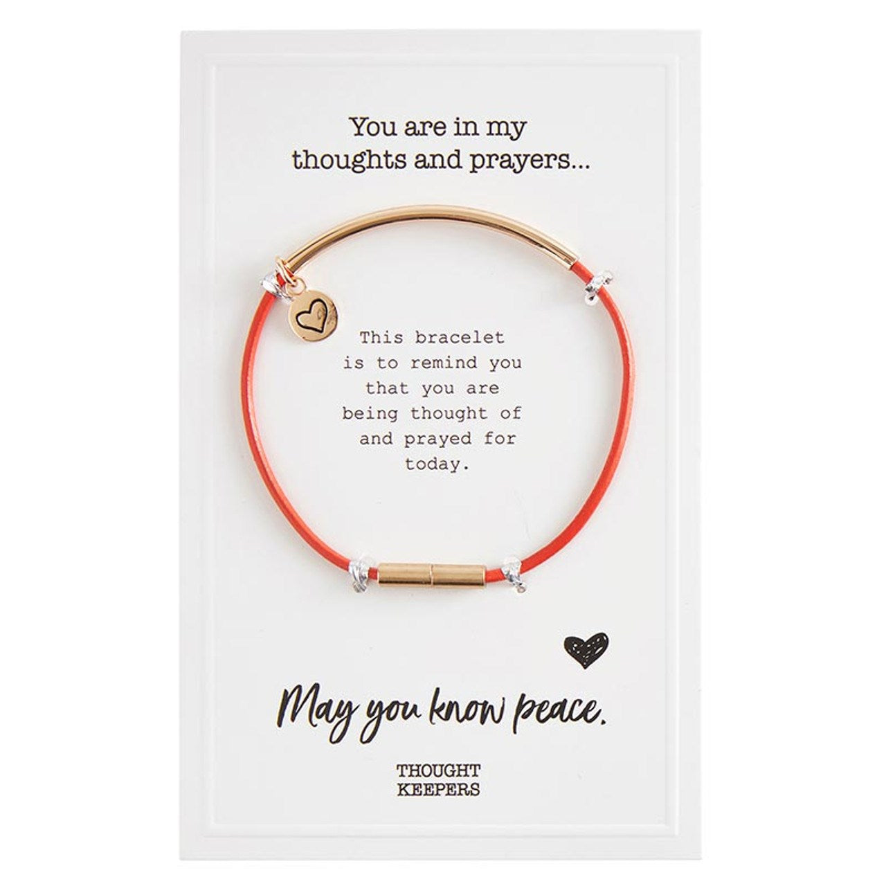 Bracelet-Thought Keepers-Scarlet/Gold (7.5")