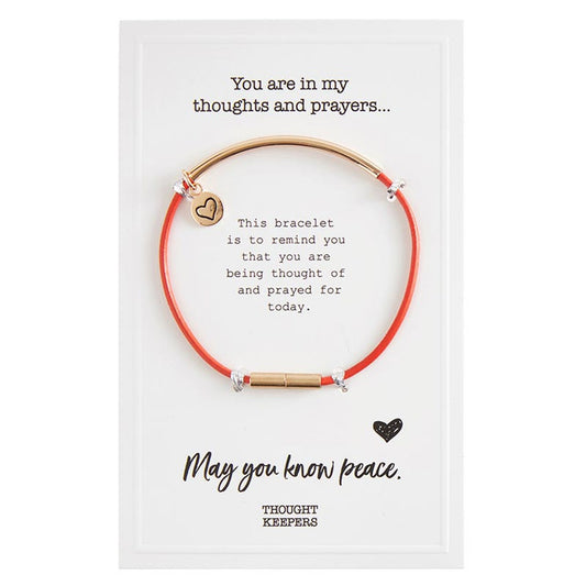 Bracelet-Thought Keepers-Scarlet/Gold (7.5")
